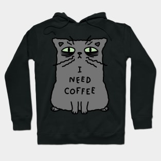 Russian blue cat breed - I need coffee Hoodie